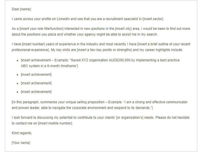 good cover letter examples linkedin