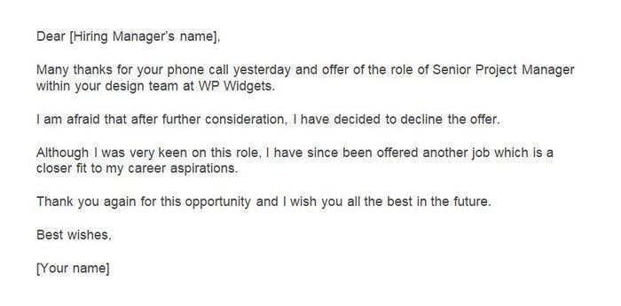 Rejection Offer Letter Sample from cdn3.careeraddict.com