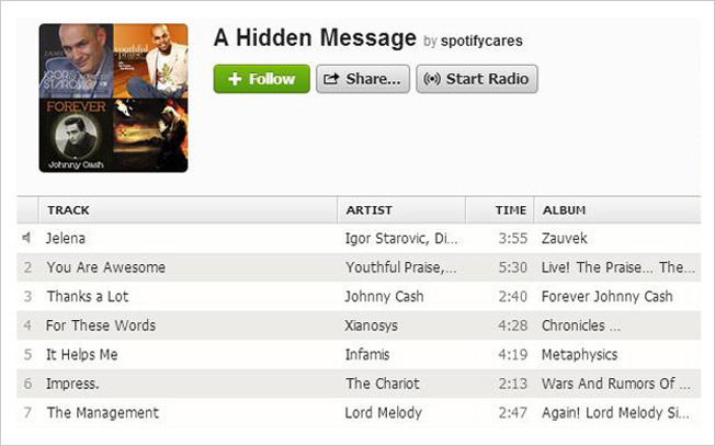 Spotify secret playlist