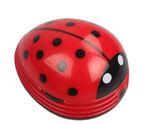 E ECSEM Portable Ladybug Mini Desktop Vacuum