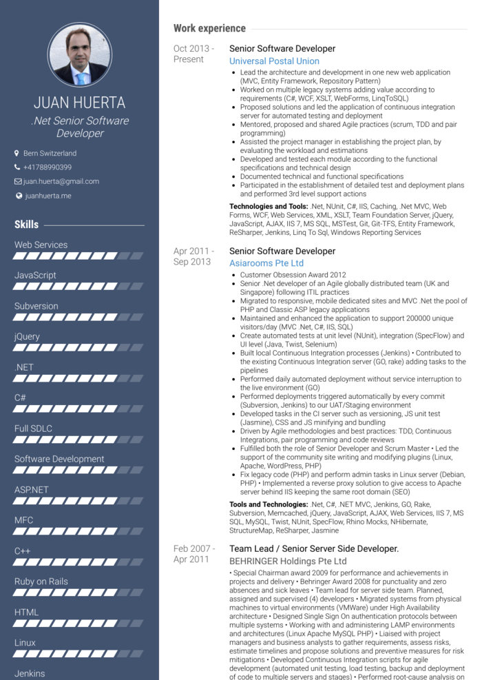The 10 Best Software Engineer Cv Examples And Templates