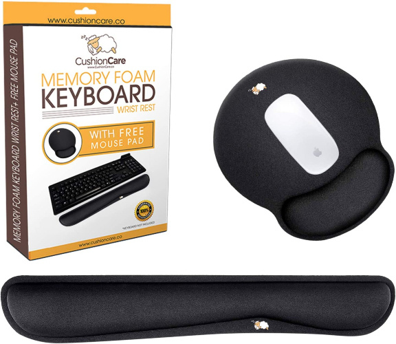CushionCare Keyboard Wrist Rest with Mouse Pad Set