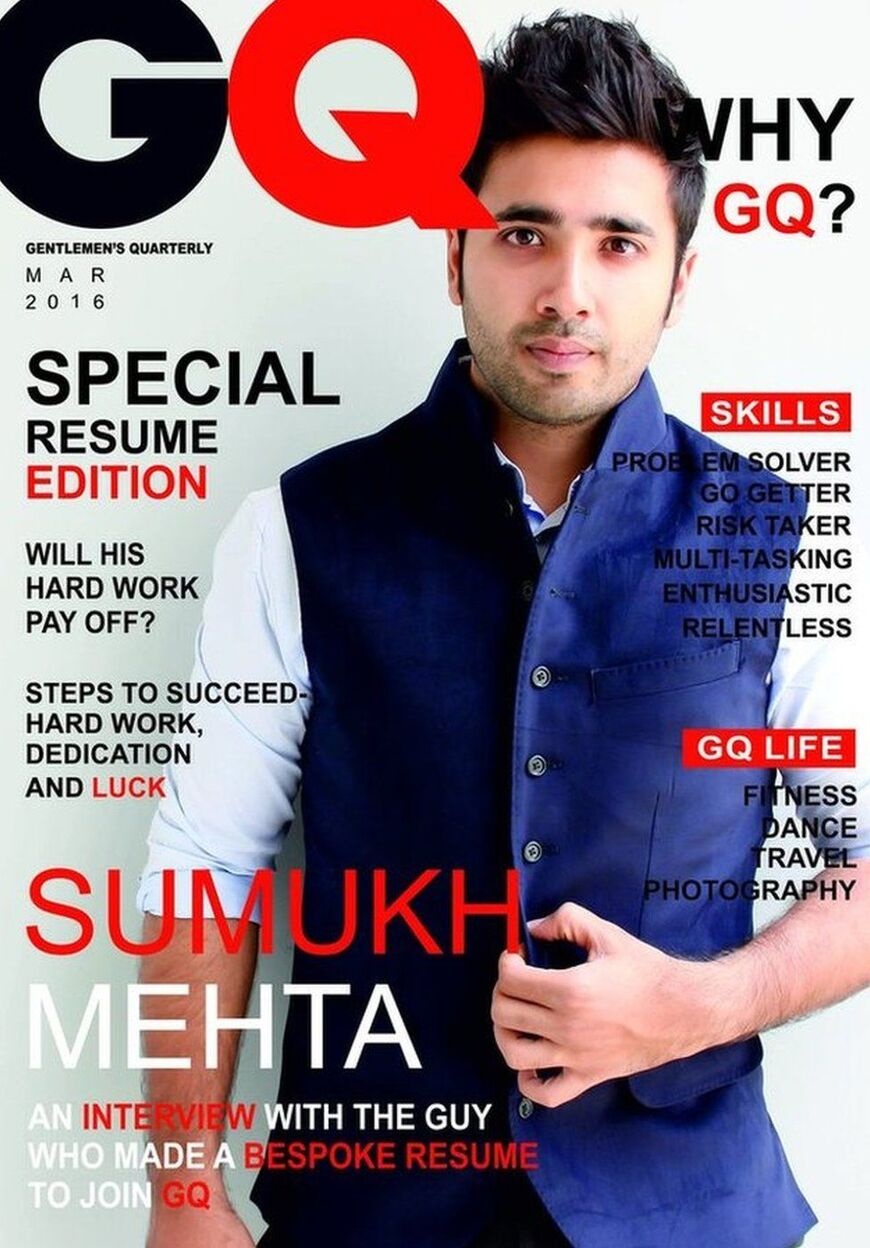 Sumukh Mehta magazine résumé