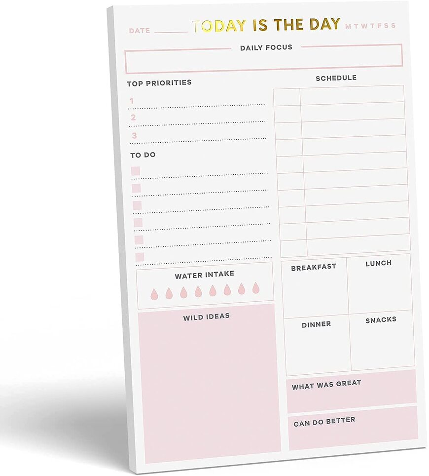 Today Is The Day Daily Planner Notepad