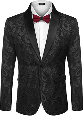 Floral tuxedo jacket by COOFANDY