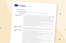 Close-up of a Europass CV and how to write one