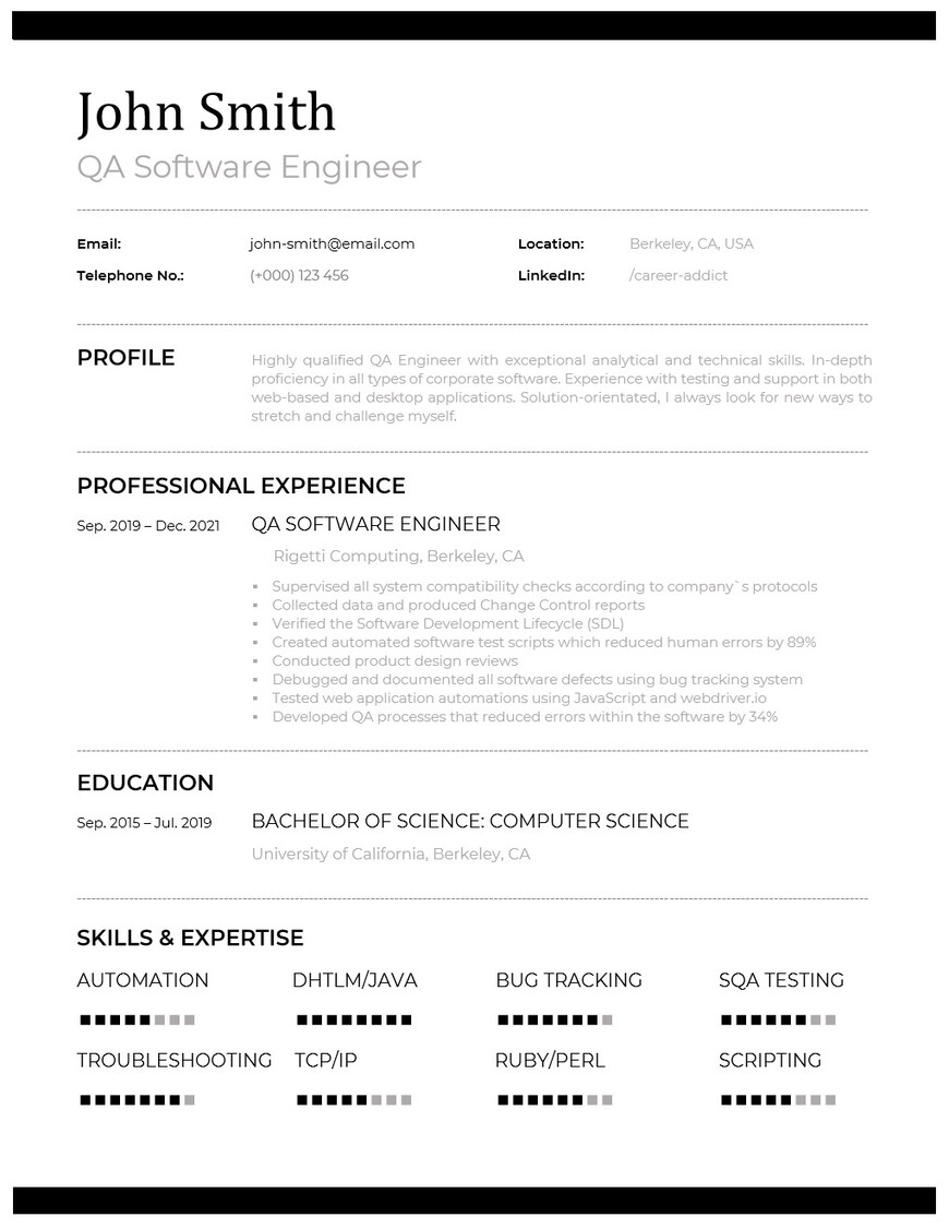 Game Tester Resume Samples