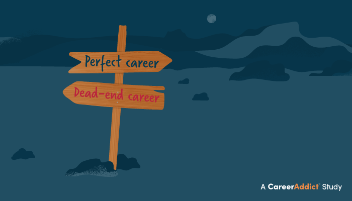 career choices perfect career dead-end career sign