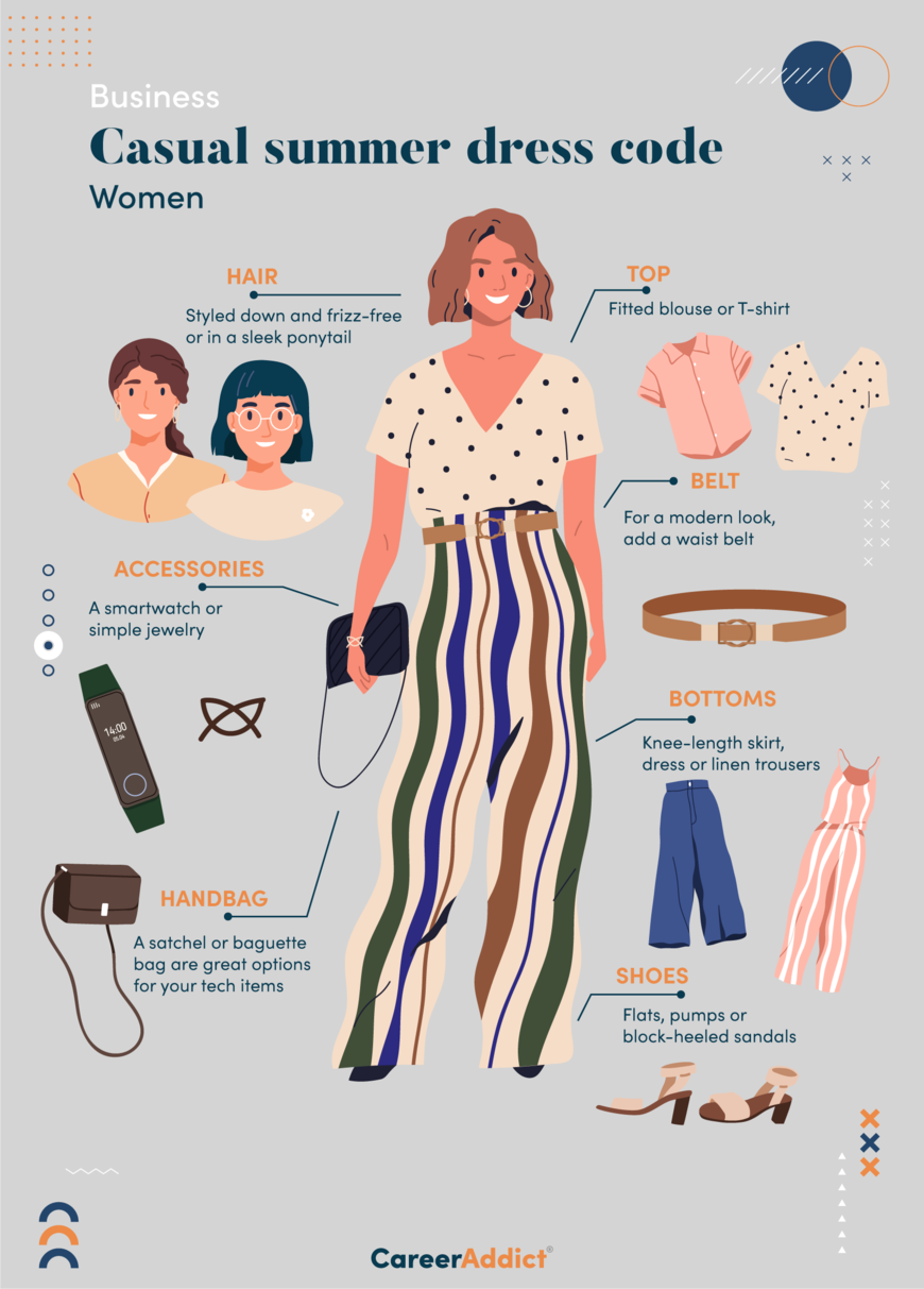 Business Casual Summer Dress Code Women Infographic