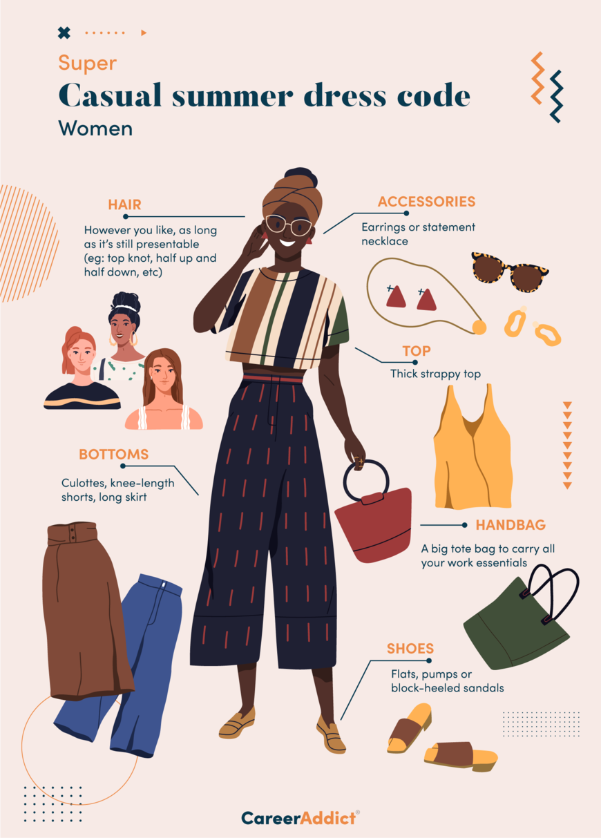 Super Casual Summer Dress Code Women Infographic