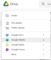 New Google Sheet