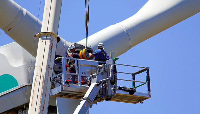 Wind turbine service technician
