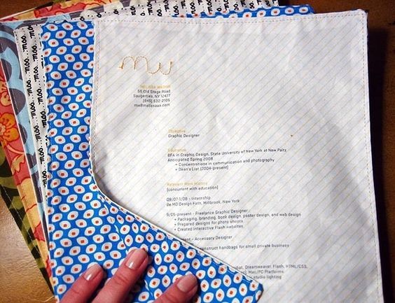 Sewn fabric résumé