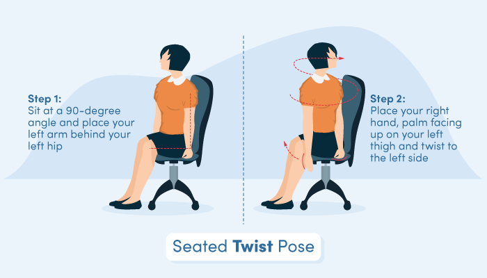 8 office yoga seated twist pose