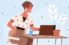 Employee finding productive ways to slack off at work