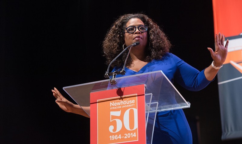 Oprah Winfrey - influential entrepreneur and woman speaking
