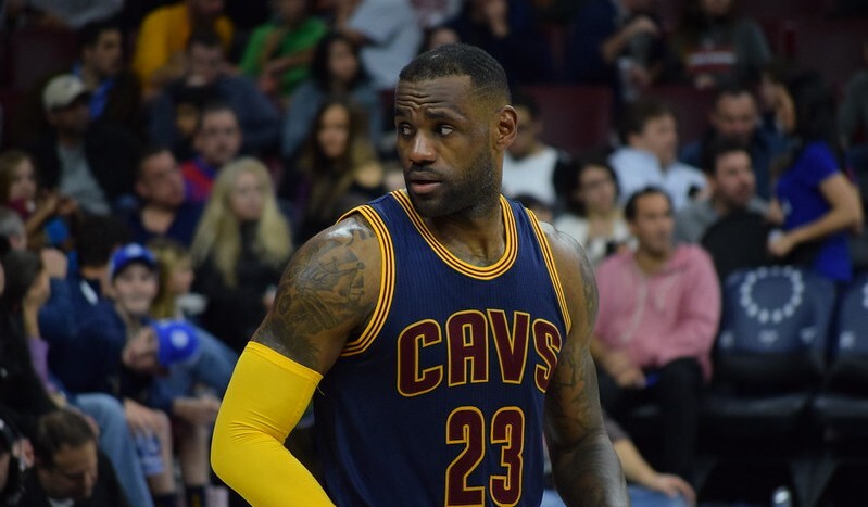 Superstar basketball player LeBron James 