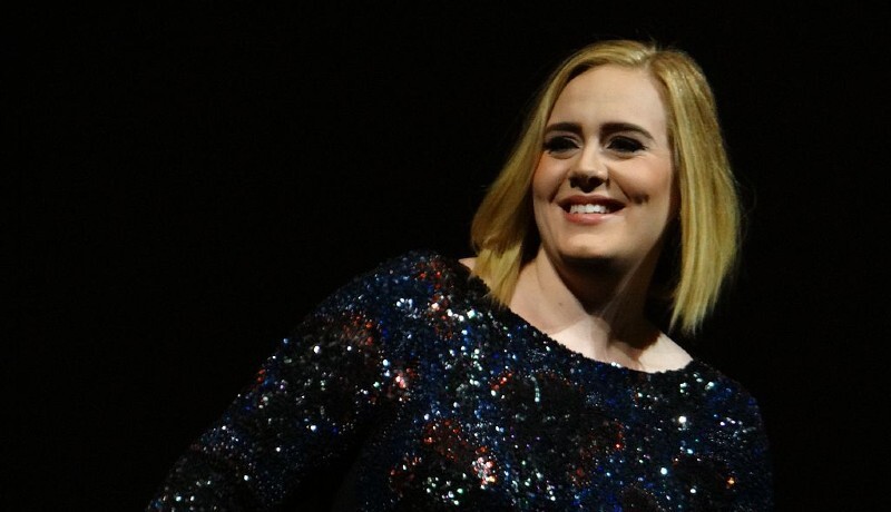 Influential singer and songwriter Adele smiling