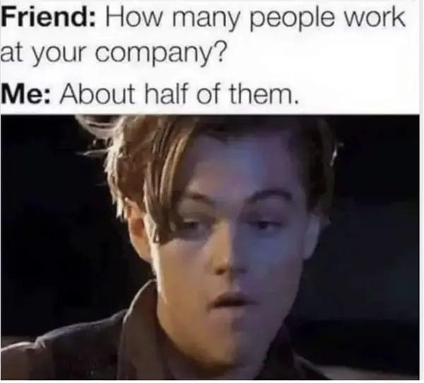 How many people work meme