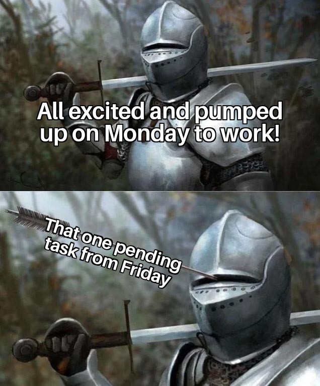 Pumped up for work meme