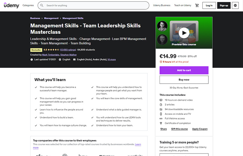 Team Leadership Course