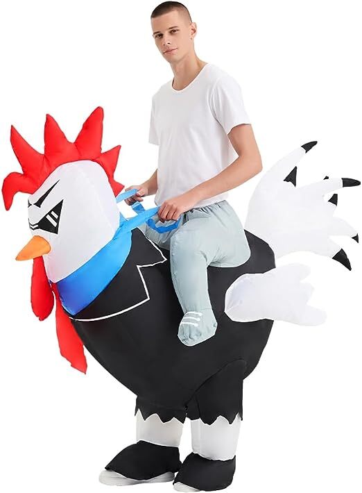 Inflatable Rooster Rider