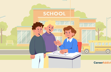 school counselor with students