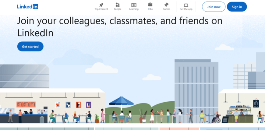 Linked In Homepage