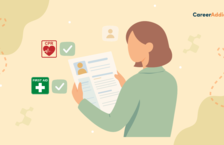 woman looking at a resume